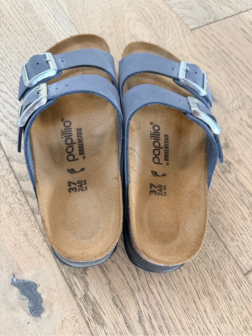 Birkenstock Papillio Arizona Platform Sandal Stone Blue 37/6.5 - Picture 2 of 4